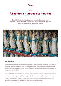 thumbnail of Adrienne Rey, À Lourdes, un bureau des miracles, Slate.fr, 15 août 2018