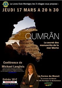 Conférence Qumrân Lions Club Montigny les 3 Villages