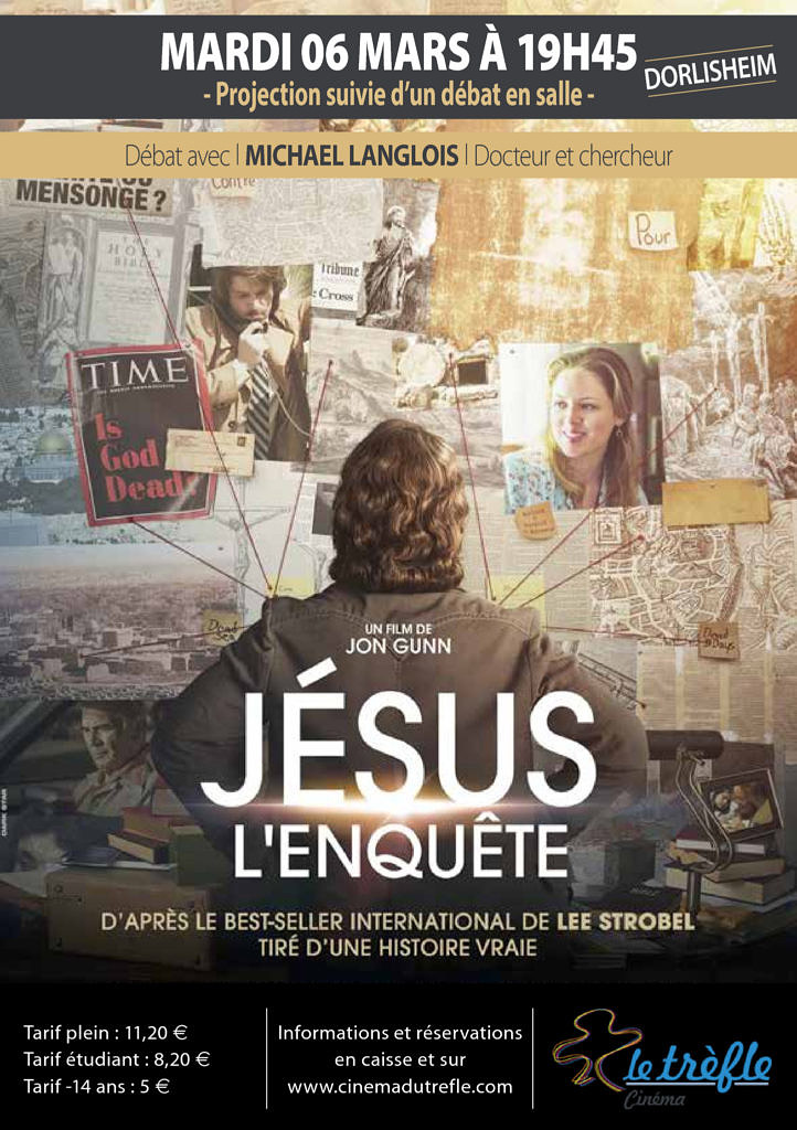 thumbnail of Jésus l’enquête au cinéma Le Trèfle de Dorlisheim avec Michael Langlois le 6 mars 2018